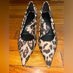 Zara Leopard Kitten Heels